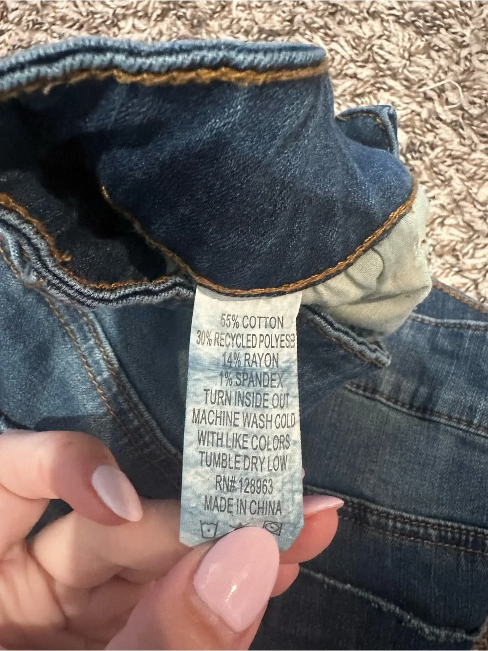 Indigo Rein Women's Medium Blue Rolled Cuff Distressed Denim Shorts